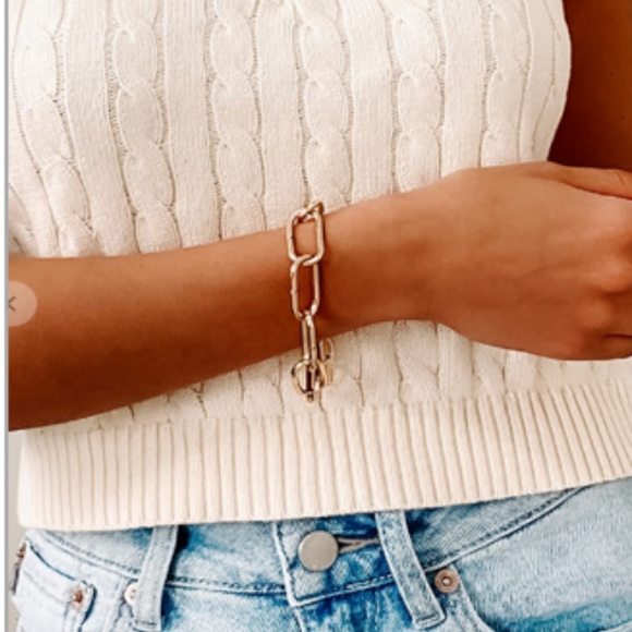 boho Jewelry - Elegant Gold Chain Bracelet Detail 6.5” New